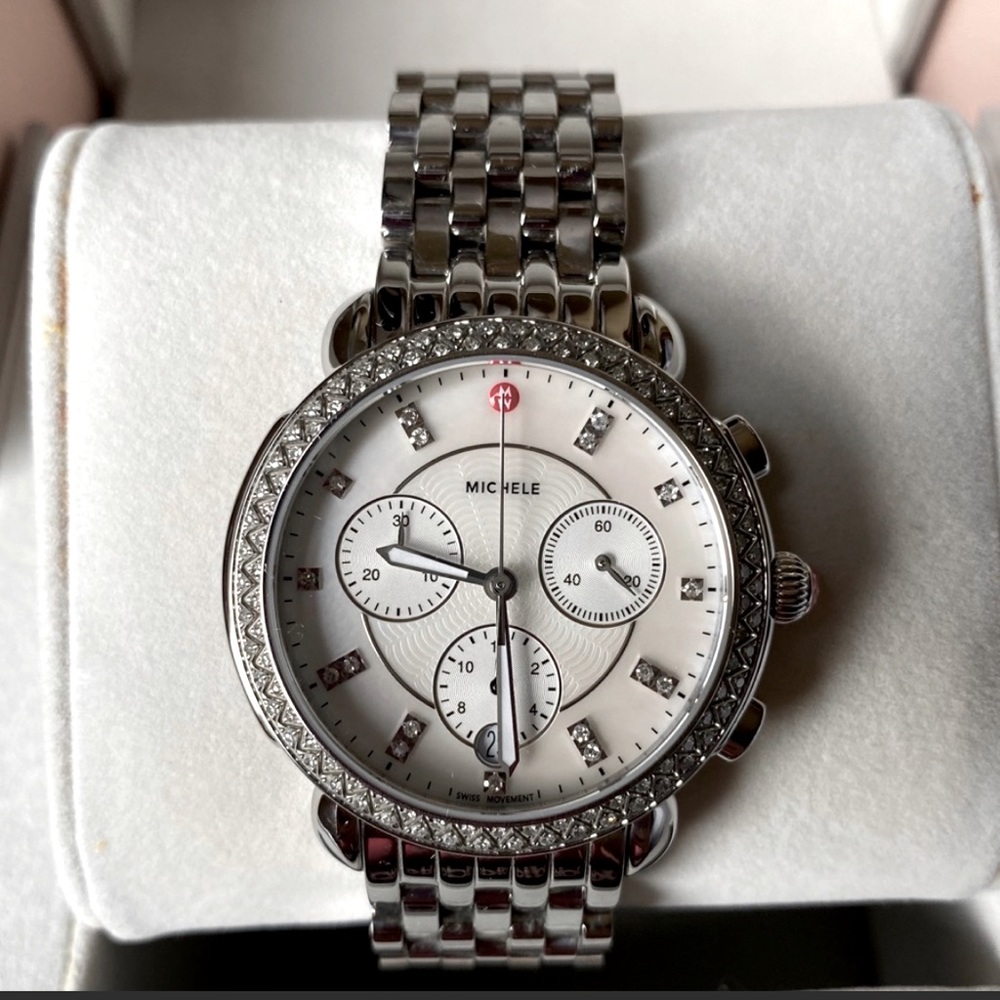 Michele 38mm Sydney Diamond Watch